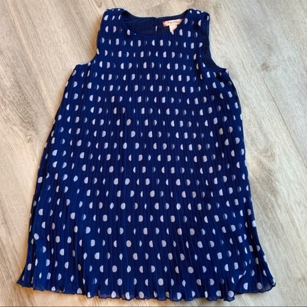Ruby & Bloom Blue Polka Dot Swing Dress, Size 6
